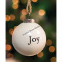 White ceramic christmas ornament joy