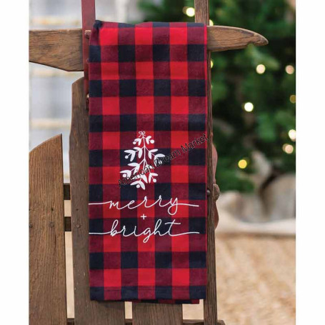 Buffalo check merry and bright towel