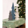 Snowy farmhouse color wooden christmas tree