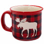 Moose plaid mug