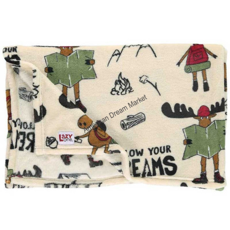 Follow your dreams travel blanket