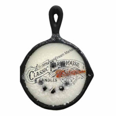 Classic farmhouse candles iron skillet candle frosty