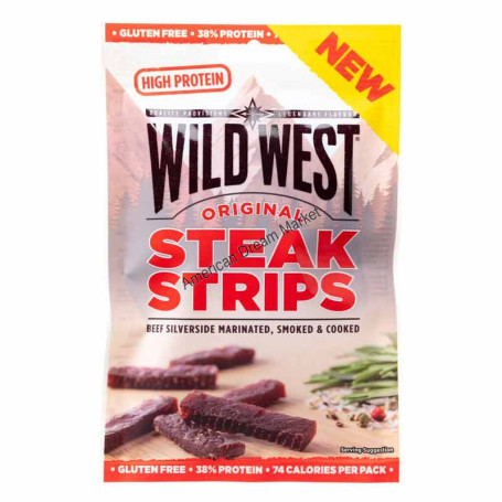 Wild West original steak strips 25G