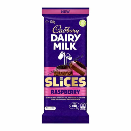 Cadbury dairy milk slices raspberry