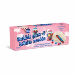 American bakery bubble gum and white cookie
