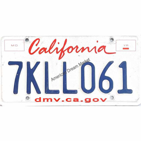 License plate california state