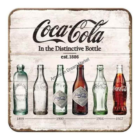 Sous verre metal coca cola bottle