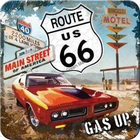 Sous verre metal route us 66