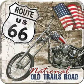 Sous verre metal national old trails road