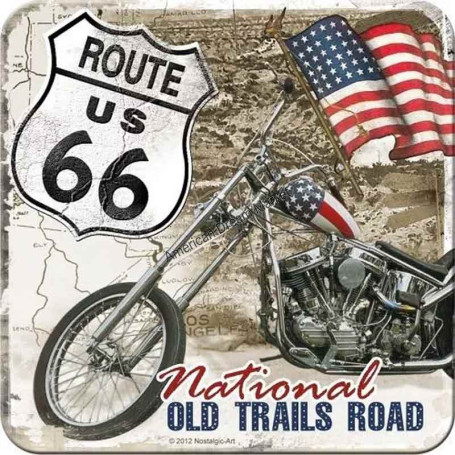 Sous verre metal national old trails road
