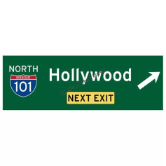 Plaque dibond hollywood next exit