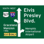 Plaque dibond elvis presley blvd