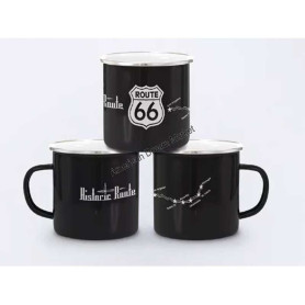 Tasse metal route 66 noir
