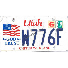 License plate utah state 2