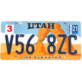License plate utah state 3