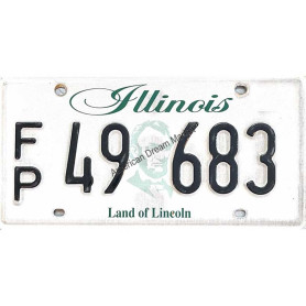 License plate illinois state land of lincoln 3