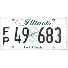 License plate illinois state land of lincoln 3