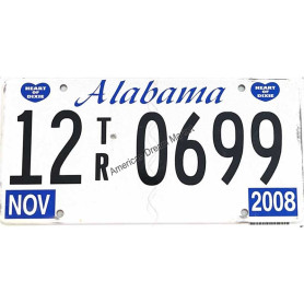 License plate alabama state heart of dixie 2
