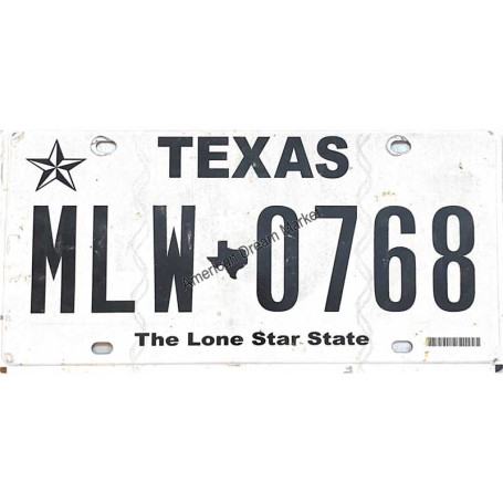 License plate texas