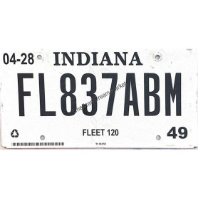 License plate indiana