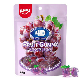 Amos 4D fruit gummy grape burst