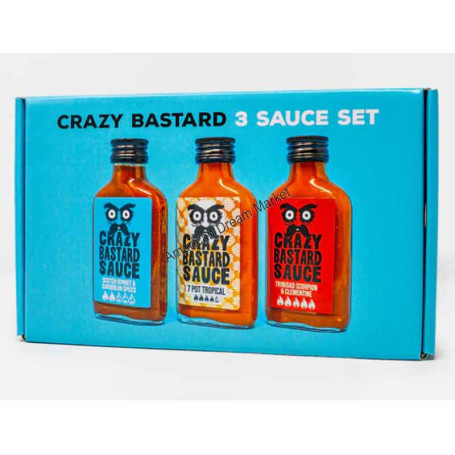 Crazy bastard 3 sauce set blue