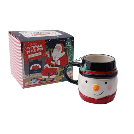 Mug snowman snack mug