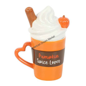 Mug avec couvercle pumpkin spice lover