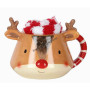 Mug renne brun avec chaussettes