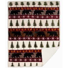 Plush throw blanket tall pine