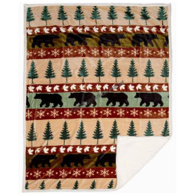 Plush throw blanket cascade ridge