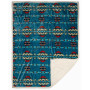 Plush throw blanket southwestern aztec turquoise