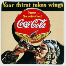 Magnet coca cola aviator man