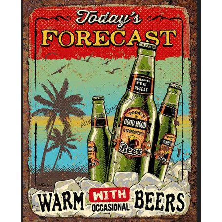 Plaque metal today s forecast beers