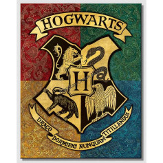 Plaque metal harry potter hogwarts shield