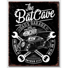 Plaque metal batman dad s garage