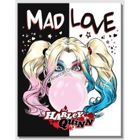 Plaque metal harley quinn mad love