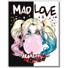 Plaque metal harley quinn mad love