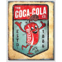 Plaque metal coca cola dancing can