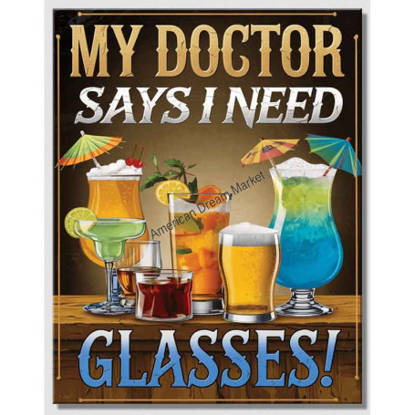 Plaque metal jq glasses