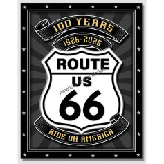 Plaque metal route 66 100 years