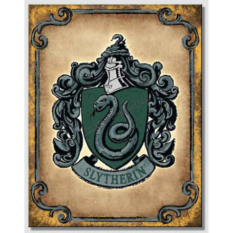 Plaque metal harry potter slytherin