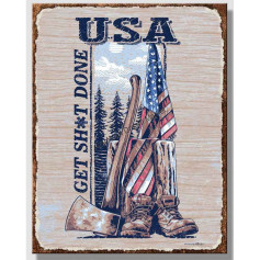 Plaque metal usa get