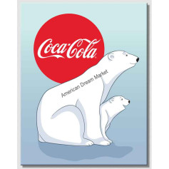 Plaque metal coke mama bear