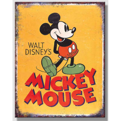 Plaque metal mikey mouse poster