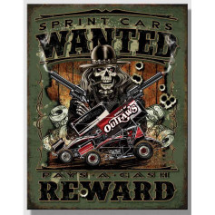 Plaque metal woo wanted
