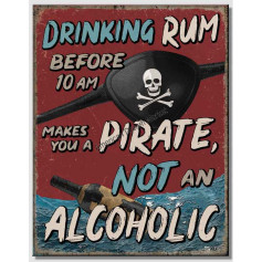 Plaque metal JQ rum pirate