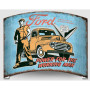 Plaque metal rolled ford truck