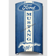 Plaque metal rolled ford mustang