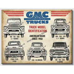 Plaque metal small gmc trucks
